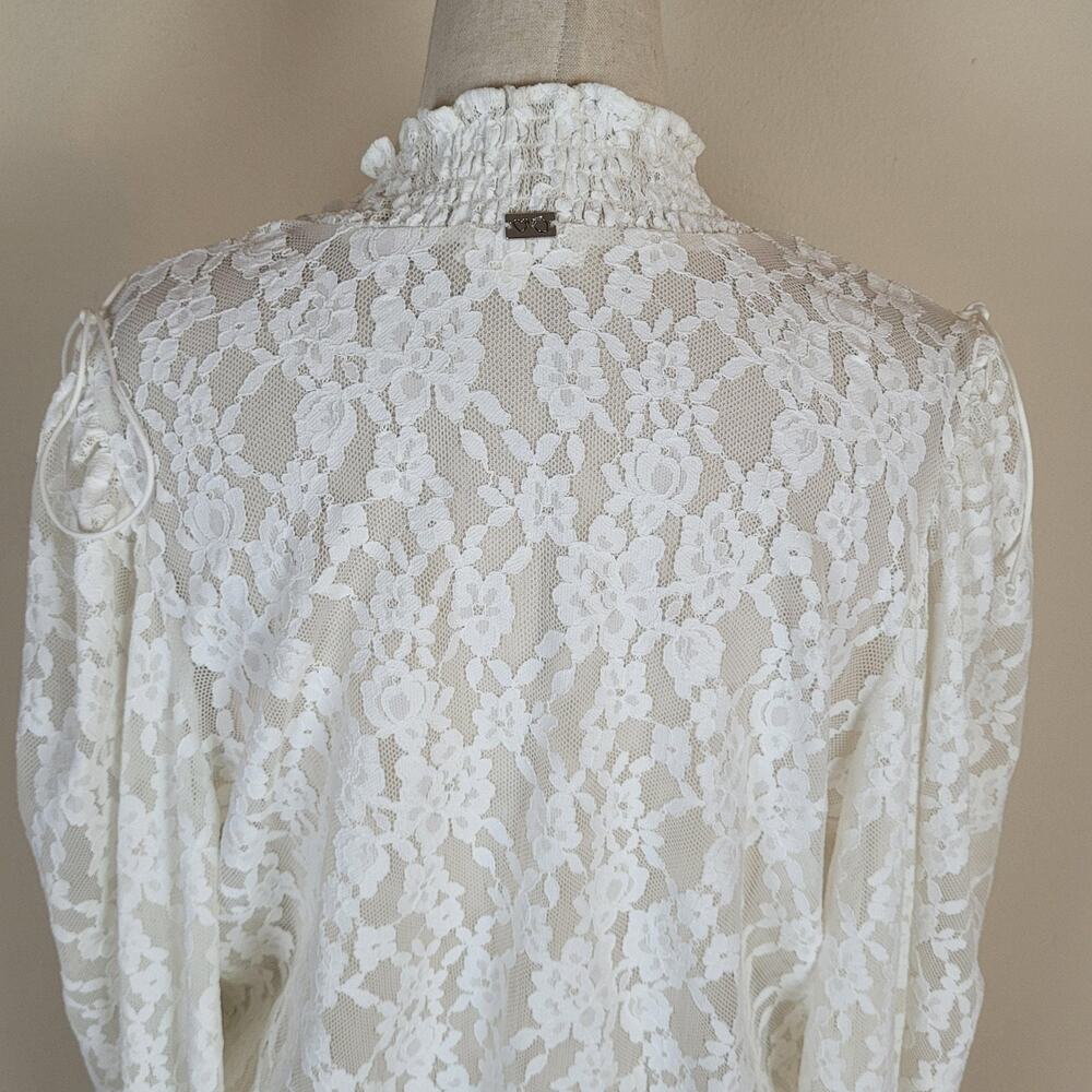 For Love & Lemons White Lace Peasant Blouse - Picture 4 of 13